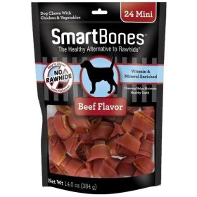 SmartBones Beef & Vegetable Dog Chews - Mini - 24 Pack
